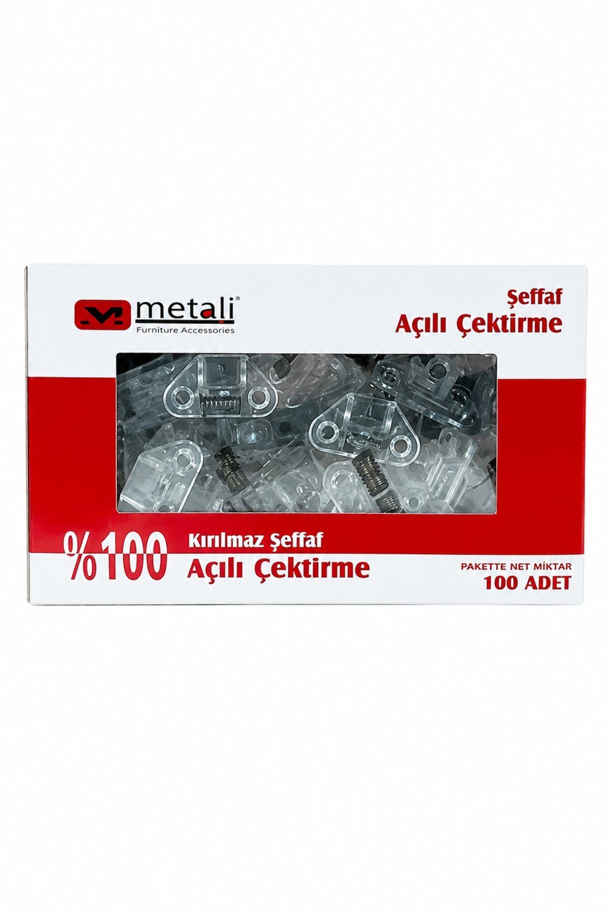 Metali Açılı Çektirme Şeffaf 