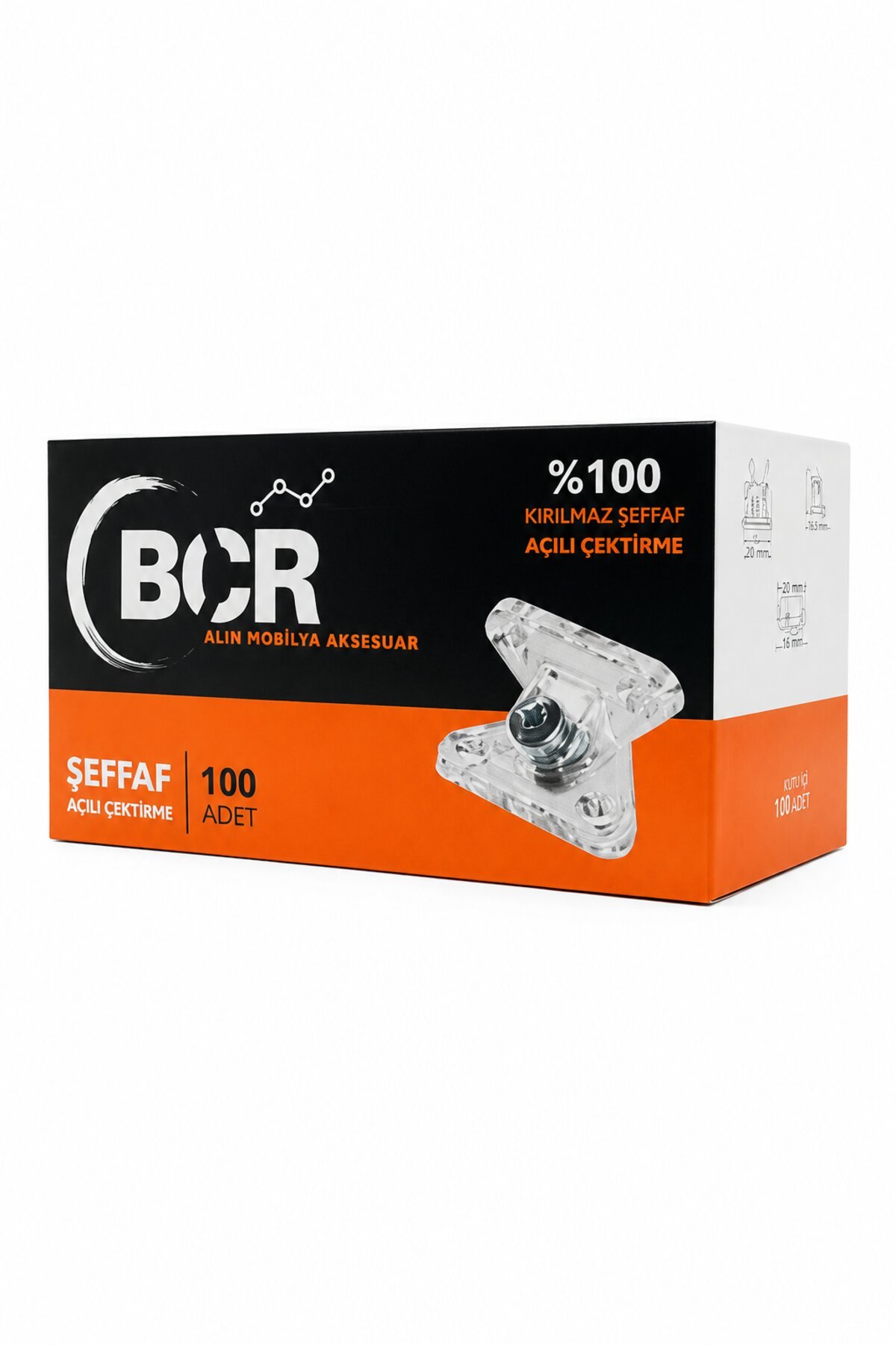 Bcr Şeffaf Kelebek Açılı Çektirme 