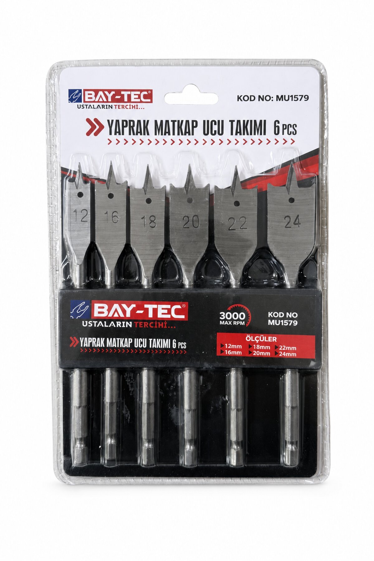 Bay-Tec Mu1579 Yaprak Matkap Ucu Takımı 6Pcs